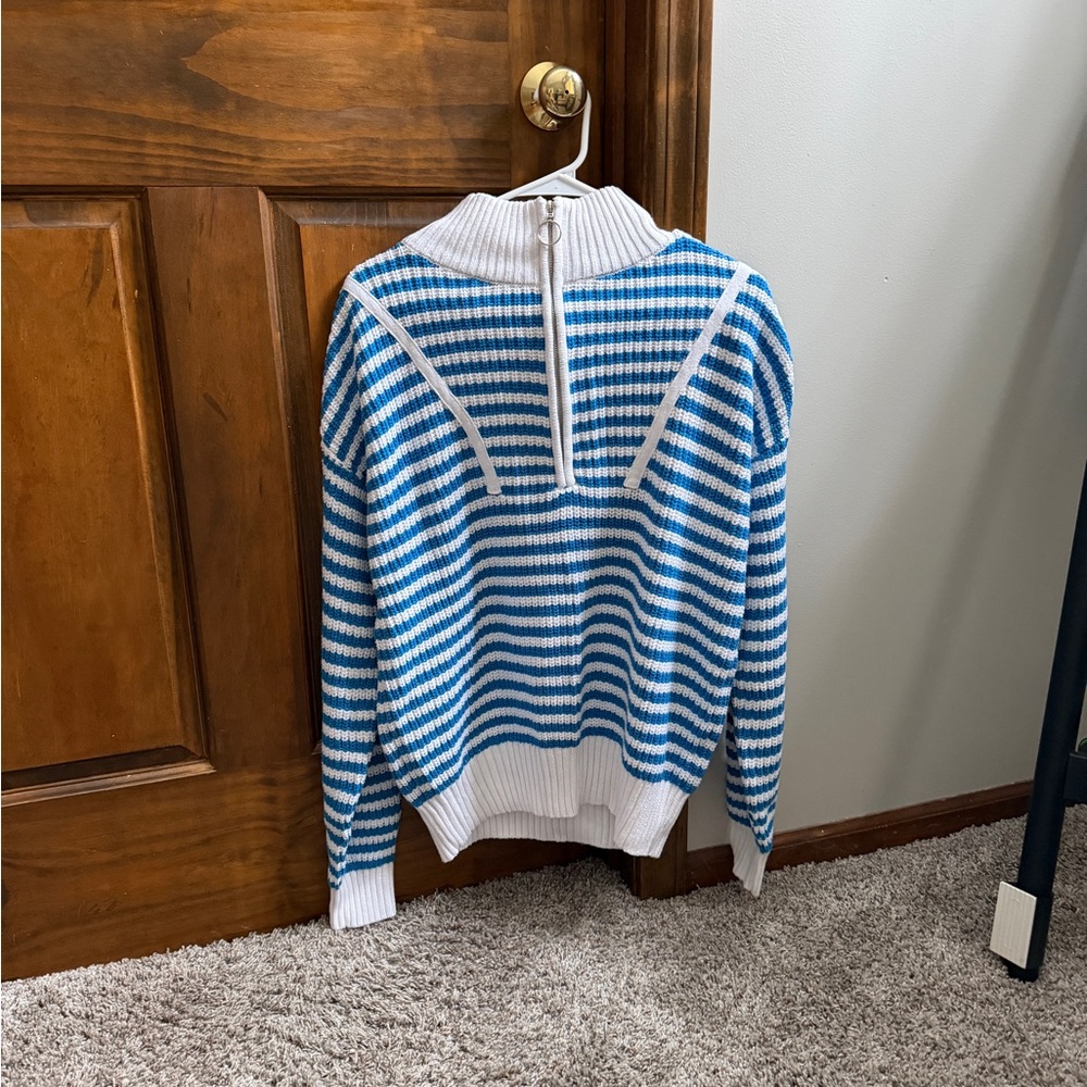 Striped Quarter Zip